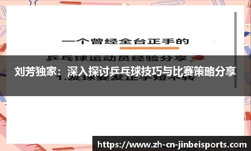 刘芳独家：深入探讨乒乓球技巧与比赛策略分享